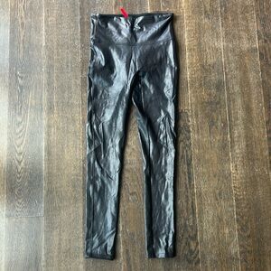 Spanx faux leather black leggings